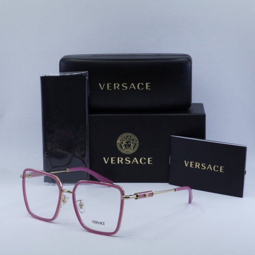 🕶️ New Versace VE1294D 1510 Eyeglasses - Opal Bordeaux/Gold Frame - Picture 11 of 11